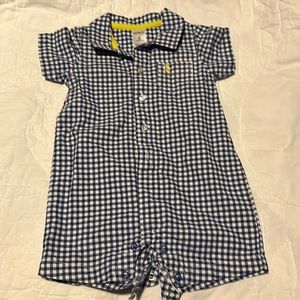 Carters gingham romper 6m